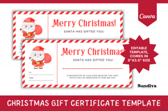 Christmas Gift Certificate For Kids Canva Template 1 Product Image 1