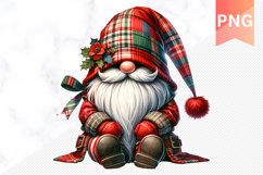 Christmas Gnome Sublimation - Clipart PNG Product Image 1
