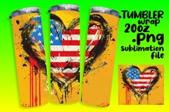 Patriotic Flag Wrap for Tumblers Watercolor Product Image 1