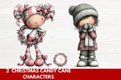 Christmas Candy Cane Characters Clipart Product Image 1