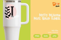 Misty Meadow Muse Boho Floral Monogram Product Image 1