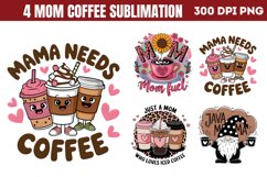 Mom Coffee Sublimation PNG Product Image 1