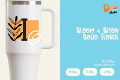 Bloom &amp; Bison Boho Floral Monogram Product Image 1