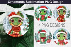 Cute Christmas Dinosaur Ornament - Christmas PNG Design Product Image 1