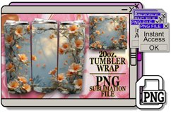 Floral Dreamland Tumbler Design 20oz Product Image 1