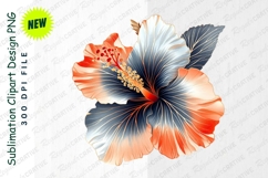 Elegant Hibiscus Flower Artistic Clipart Png Product Image 1