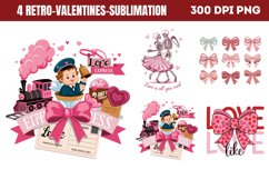 Retro Valentines Sublimation Bundle PNG Product Image 3