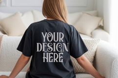 Black Comfort Colors C1717 Shirt Mockup, CC 1717 T-shirt Product Image 1