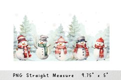 Christmas Snowman Libbey glass can, 16oz glass can wrap Product Image 2