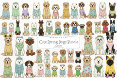 Spring Dogs Clipart Product Image 1