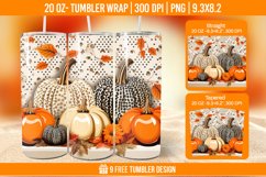 Pumpkin Tumbler Sublimation Wrap, 20 oz Fall Tumbler Wrap Product Image 1
