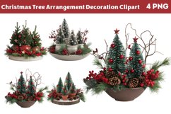 Christmas Tree Arrangement Decoration Clipart PNG Product Image 1