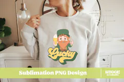 Happy St Patrick's Day PNG DTF Irish Lucky Leprechaun Beer Product Image 1