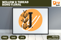 Willow &amp; Thread Boho Floral Monogram Product Image 1