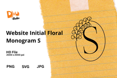 Website Initial Floral Monogram Product Image 1