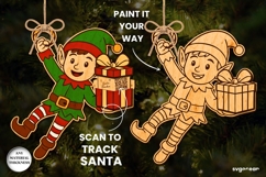 Christmas Elf Santa Tracker Ornament SVG | Laser Cut Product Image 2
