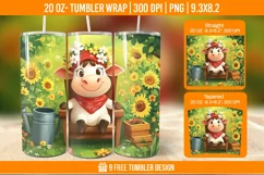 Highland Cow Tumbler Wrap Designs, Sublimation Wrap Product Image 1