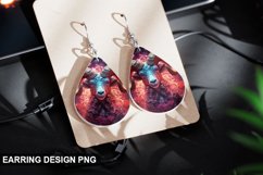 Stained Glass Aries Zodiac flowers Earring Design Product Image 1