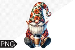 Coffee Gnome Sublimation - Clipart PNG Design Product Image 1