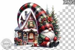 Christmas Gnome Sublimation - Clipart PNG Design Product Image 1