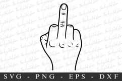 Middle Finger| SVG Cut files | Cricut Product Image 1