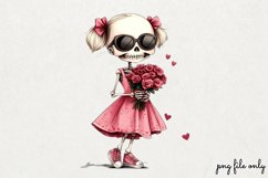Valentines day skeletons Clipart PNG Product Image 1