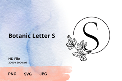 Botanic Letter - Elegant Botanical Monogram PNG | SVG | JPG Product Image 1