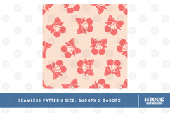 America 4th July Coquette Cherry Bow Seamless Pattern Bundle Product Image 3