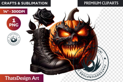 Halloween Character Boots - Spooky Gothic Clipart PNG Product Image 1