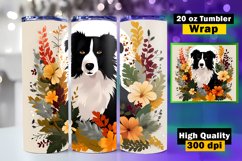 Cute Dog Tumbler Sublimation, 20 oz Skinny Tumbler Wrap Product Image 1