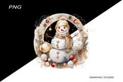 Gold Snowman Clipart, Gold Chistmas Tree Clipart Product Image 1