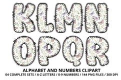 Romantic Regency Floral Alphabet PNG Letters &amp; Numbers Product Image 3