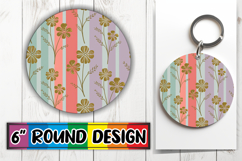 Joyful Keychain PNG Inspiration, Gold Flower Product Image 1
