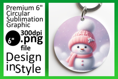 Unique Round Design Coaster Artwork , Snowman Product Image 1