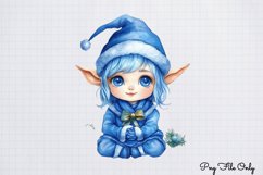 Blue-Christmas-Clipart-Sublimation Clipart Bundle PNG Product Image 20