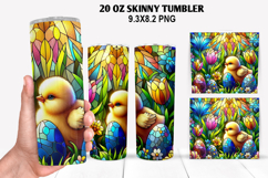 Skinny Tumbler 20oz Wrap Design, Easter Tumbler PNG Design Product Image 1