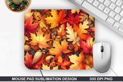 Mouse Pad Sublimation, Autumn Mouse Pad PNG Design Product Image 1
