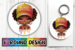 Radiant Round Designs for Gifts, Black Woman Product Image 1