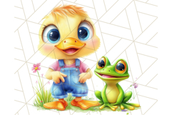 Cute Animal Friends Clipart PNG, Bright Spring Animal Duos Product Image 3