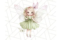 Pastel Fairies and Butterflies PNG, Spring Fantasy Clipart Product Image 3
