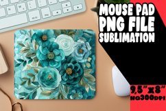 Sublimation Design Mouse Pad Flowers PNG Product Image 1