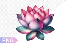 Lotus Sublimation - Clipart PNG Design Product Image 1