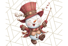 Snowman Family Clipart PNG Winter Holiday Art Product Image 3