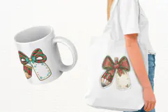 Christmas School Pencil Bows Clipart Product Image 3