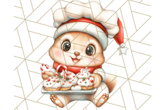 Christmas Baking Critters PNG Clipart, Cute Animals Holiday Product Image 3