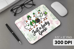 Just a Lucky Goose Funny Goose Mouse Pad PNG Sublimation Des Product Image 1