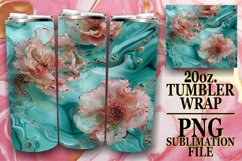 Whimsical Spring Flower Tumbler Wrap Design Delicate 20oz Product Image 1