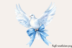 Baby Blue Easter Watercolor Clipart PNG Product Image 1