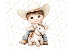 Cowboy Clipart PNG, Kid Western Country Graphic Product Image 3
