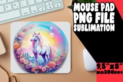 Colorful Magic Unicorn Sublimation Mouse Mat Product Image 1